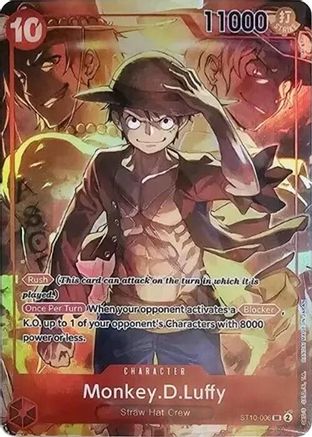 Monkey.D.Luffy (Treasure Booster Set) (ST10-006) [One Piece Promotion Cards] Foil One Piece Single Bandai