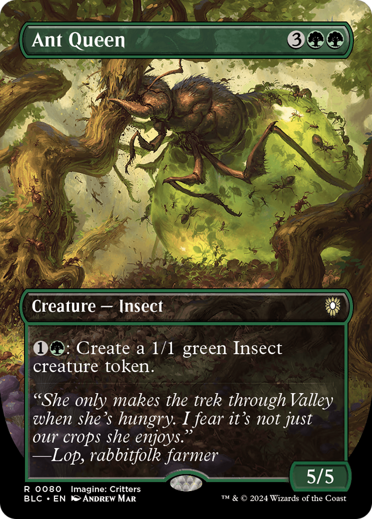 Ant Queen (BLC-080) [Bloomburrow Commander] (Borderless) Foil MTG Single Wizards of the Coast