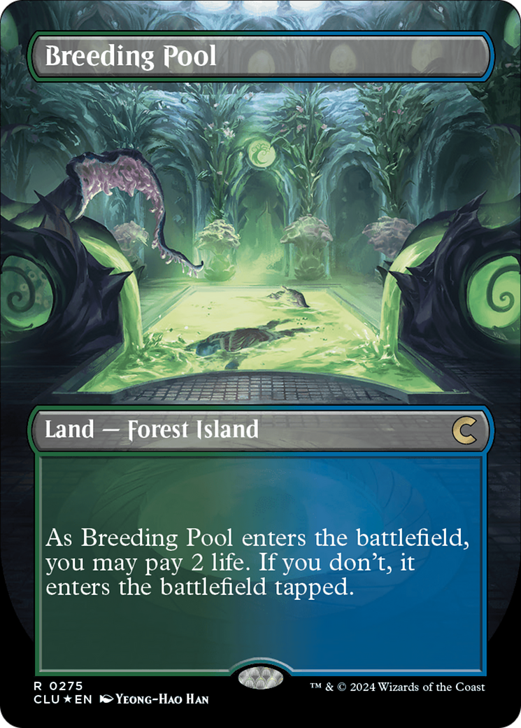 Breeding Pool (CLU-275) [Ravnica: Clue Edition] (Borderless) Foil MTG Single Wizards of the Coast