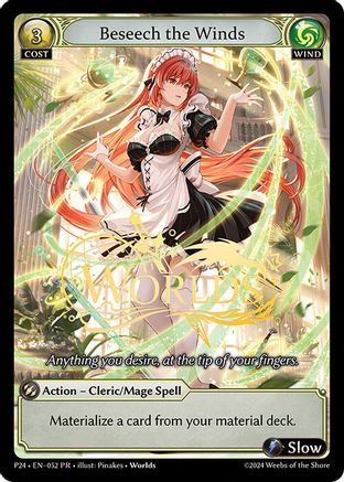 Beseech the Winds (052) [Promotional Cards] Foil Grand Archive Single Weebs of the Shore