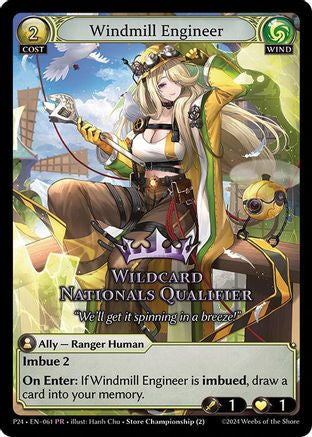 Windmill Engineer (061) [Promotional Cards] Foil Grand Archive Single Weebs of the Shore