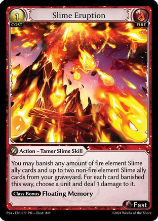 Slime Eruption (077) [Promotional Cards] Foil Grand Archive Single Weebs of the Shore