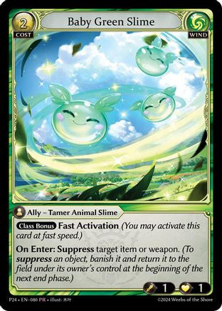 Baby Green Slime (080) [Promotional Cards] Foil Grand Archive Single Weebs of the Shore