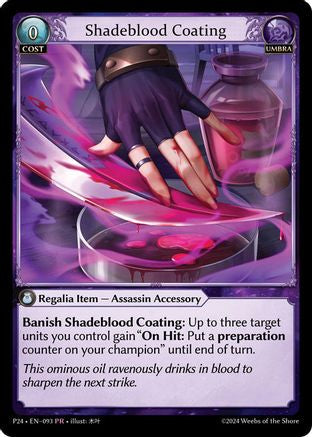Shadeblood Coating (093) [Promotional Cards] Foil Grand Archive Single Weebs of the Shore