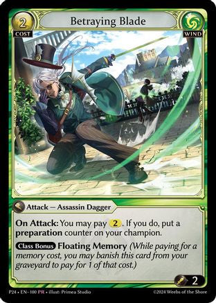 Betraying Blade (100) [Promotional Cards] Foil Grand Archive Single Weebs of the Shore