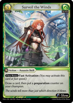 Surveil the Winds (104) [Promotional Cards] Grand Archive Single Weebs of the Shore