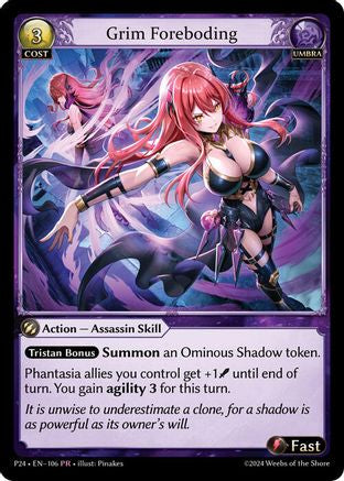 Grim Foreboding (106) [Promotional Cards] Foil Grand Archive Single Weebs of the Shore