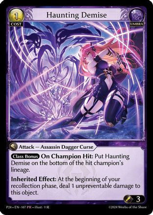 Haunting Demise (107) [Promotional Cards] Foil Grand Archive Single Weebs of the Shore
