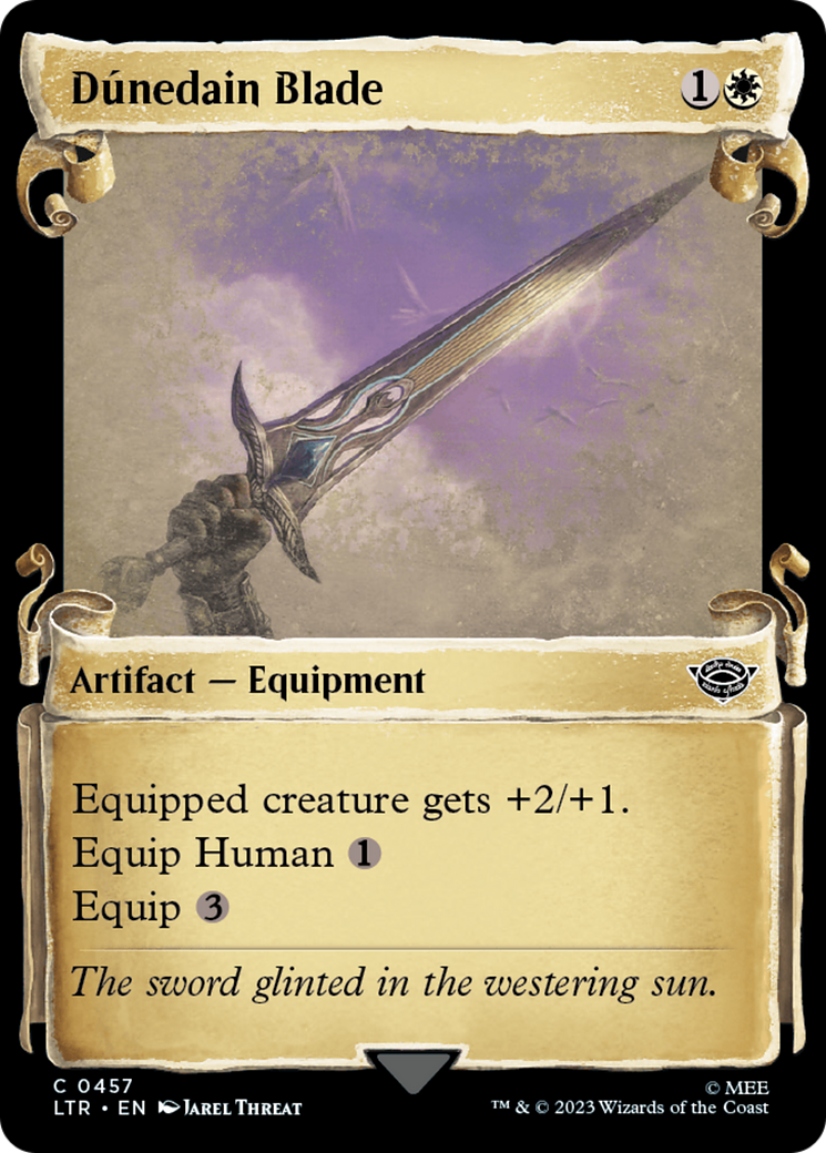 Dunedain Blade (Showcase Scrolls) (LTR-457) [The Lord of the Rings: Tales of Middle-earth] (Showcase) Foil MTG Single Wizards of the Coast