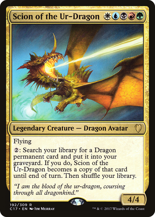 Scion of the Ur-Dragon (C17-192) [Commander 2017] MTG Single Wizards of the Coast