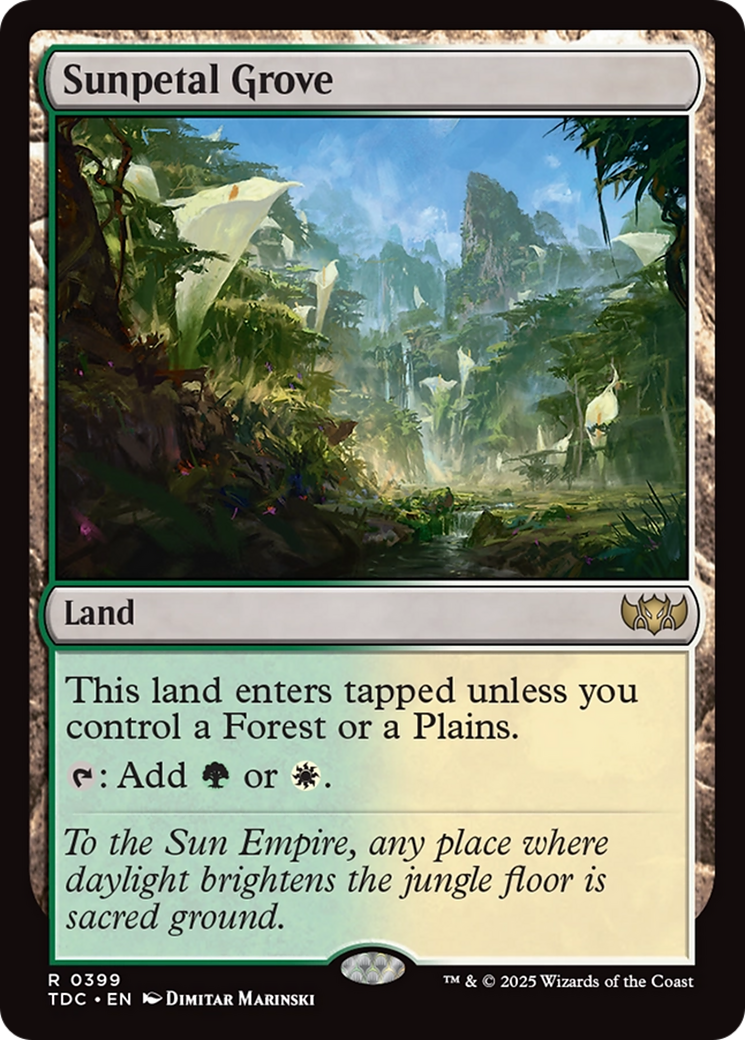 Sunpetal Grove (TDC-399) [Commander: Tarkir: Dragonstorm] MTG Single Wizards of the Coast