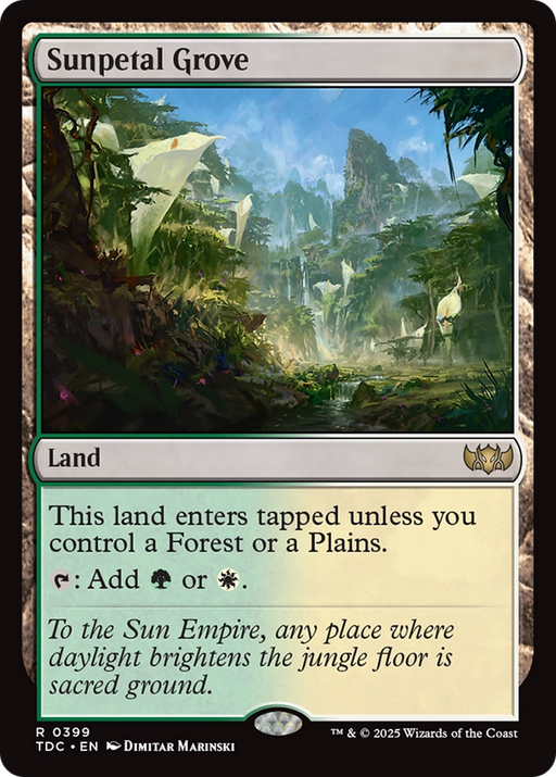 Sunpetal Grove (TDC-399) [Commander: Tarkir: Dragonstorm] MTG Single Wizards of the Coast