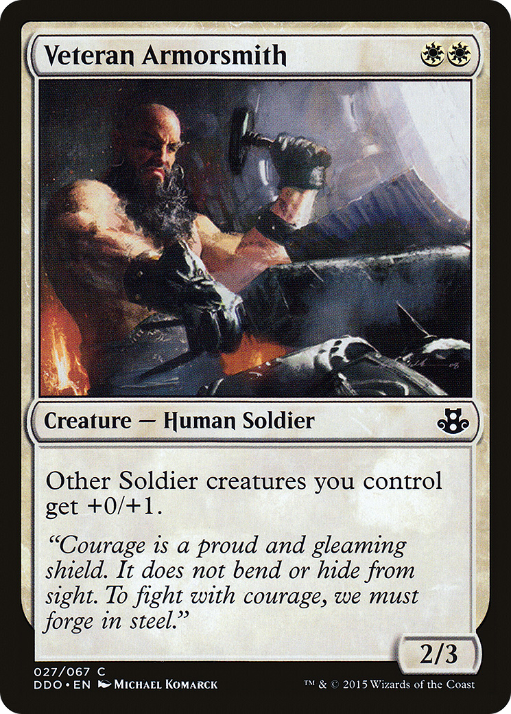 Veteran Armorsmith (DDO-027) [Misc] Duel Decks: Elspeth vs. Kiora MTG Single Wizards of the Coast