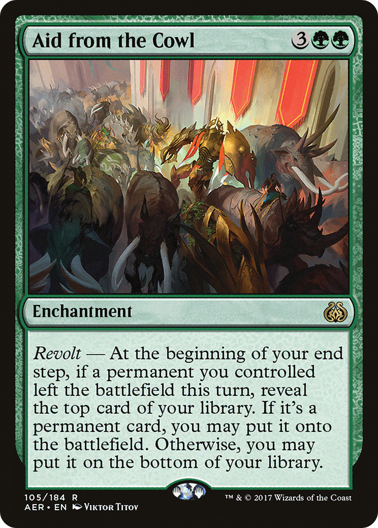Aid from the Cowl (AER-105) [Aether Revolt] Foil MTG Single Wizards of the Coast