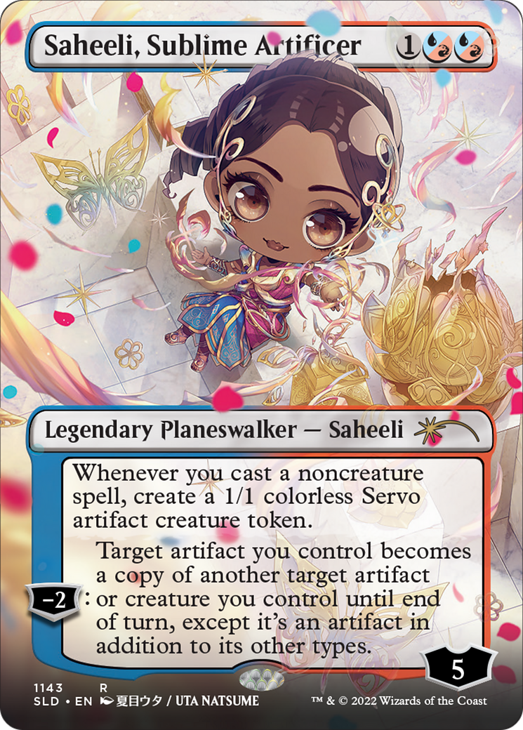 Saheeli, Sublime Artificer (SLD-1143) [Secret Lair] Drop (Borderless) Foil MTG Single Wizards of the Coast