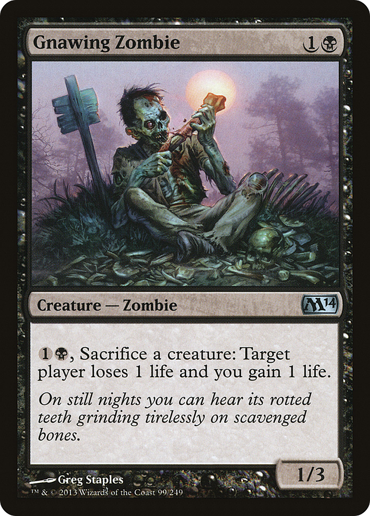 Gnawing Zombie (M14-099) [Magic 2014] MTG Single Wizards of the Coast