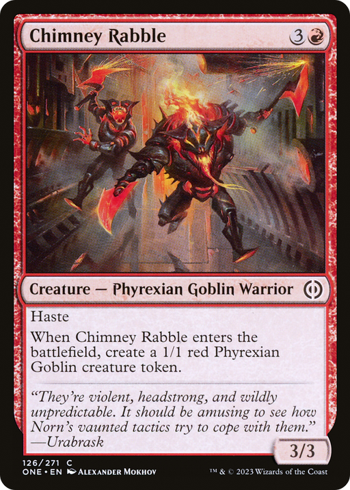 Chimney Rabble (ONE-126) [Phyrexia: All Will Be One] MTG Single Wizards of the Coast