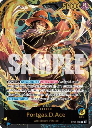 Portgas.D.Ace (Premium Card Collection -Leader Collection-) (ST13-002) [One Piece Promotion Cards] Foil One Piece Single Bandai