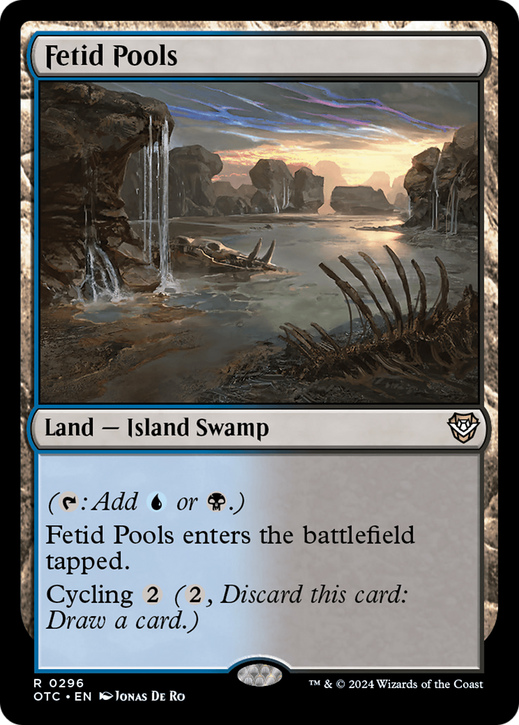 Fetid Pools (OTC-296) [Outlaws of Thunder Junction Commander] MTG Single Wizards of the Coast