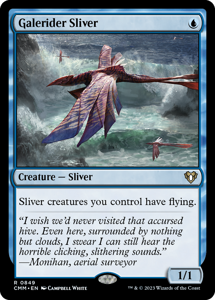 Galerider Sliver (CMM-849) [Commander Masters] MTG Single Wizards of the Coast