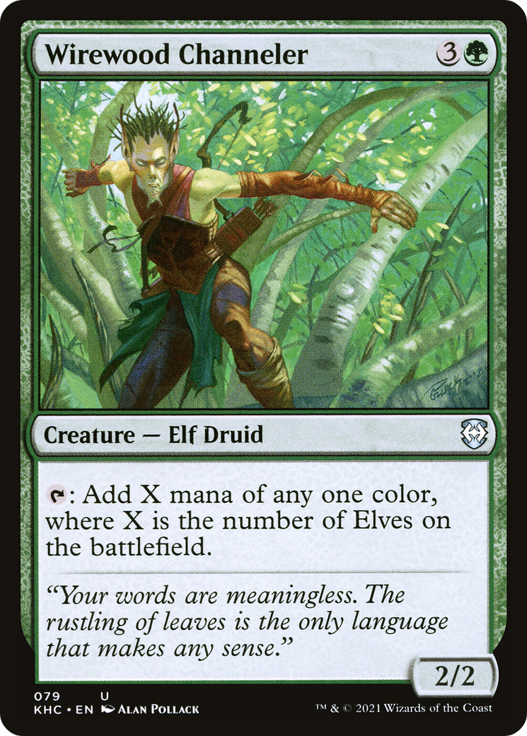 Wirewood Channeler (KHC-079) [Kaldheim Commander] MTG Single Wizards of the Coast