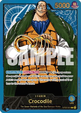 Crocodile (Premium Card Collection -Leader Collection-) (ST03-001) [One Piece Promotion Cards] Foil One Piece Single Bandai