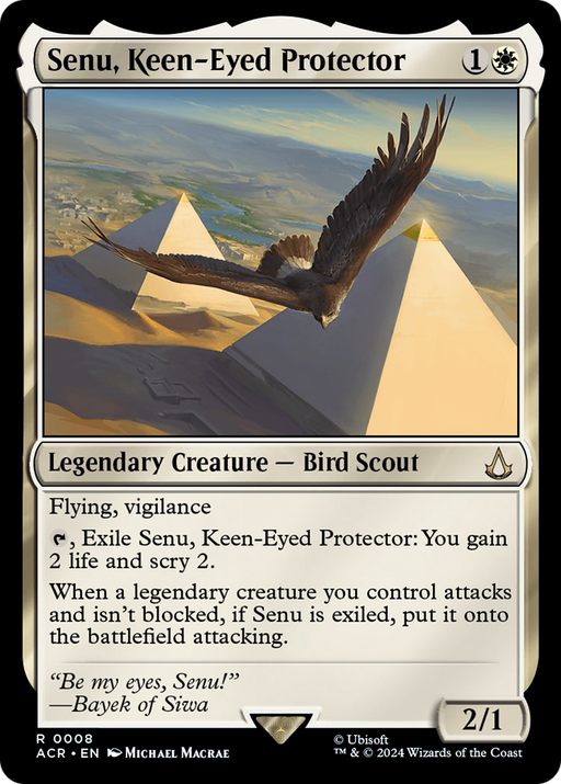 Senu, Keen-Eyed Protector (ACR-008) [Assassin's Creed] Foil MTG Single Wizards of the Coast