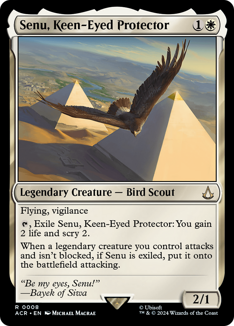 Senu, Keen-Eyed Protector (ACR-008) [Assassin's Creed] MTG Single Wizards of the Coast