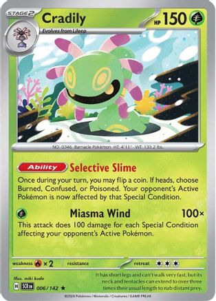 Cradily (6) Holofoil [SV: Stellar Crown] Pokemon Single Pokémon