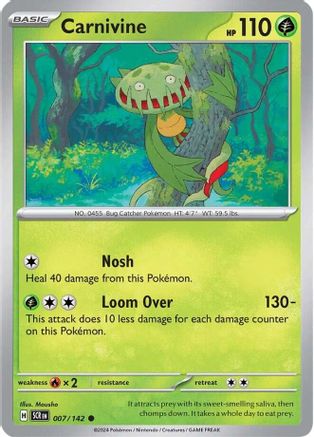 Carnivine (7) Reverse Holofoil [SV: Stellar Crown] Pokemon Single Pokémon