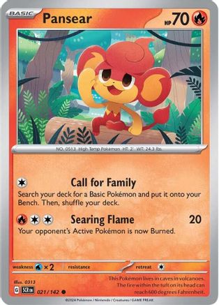 Pansear (21) [SV: Stellar Crown] Pokemon Single Pokémon