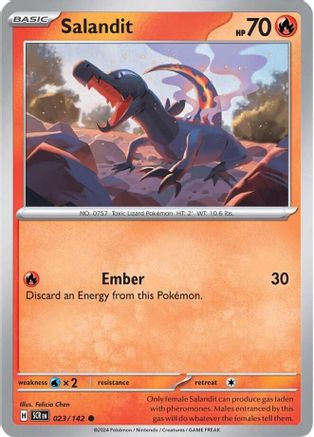 Salandit (23) Reverse Holofoil [SV: Stellar Crown] Pokemon Single Pokémon