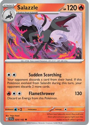 Salazzle (24) Reverse Holofoil [SV: Stellar Crown] Pokemon Single Pokémon