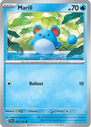 Marill (33) [SV: Stellar Crown] Pokemon Single Pokémon