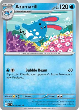 Azumarill (34) Reverse Holofoil [SV: Stellar Crown] Pokemon Single Pokémon