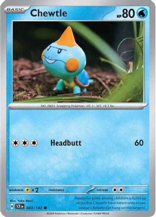 Chewtle (43) Reverse Holofoil [SV: Stellar Crown] Pokemon Single Pokémon