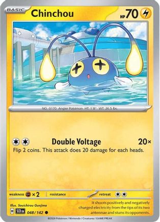 Chinchou (48) Reverse Holofoil [SV: Stellar Crown] Pokemon Single Pokémon