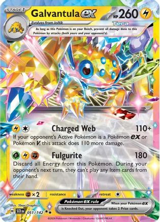 Galvantula ex - 051/142 Holofoil [SV: Stellar Crown] Pokemon Single Pokémon