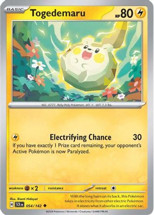 Togedemaru (54) Reverse Holofoil [SV: Stellar Crown] Pokemon Single Pokémon