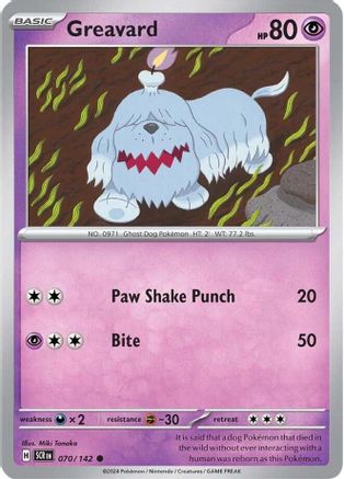 Greavard (70) [SV: Stellar Crown] Pokemon Single Pokémon