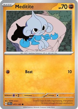 Meditite - 077/142 [SV: Stellar Crown] Pokemon Single Pokémon