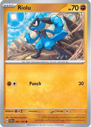 Riolu (81) Reverse Holofoil [SV: Stellar Crown] Pokemon Single Pokémon