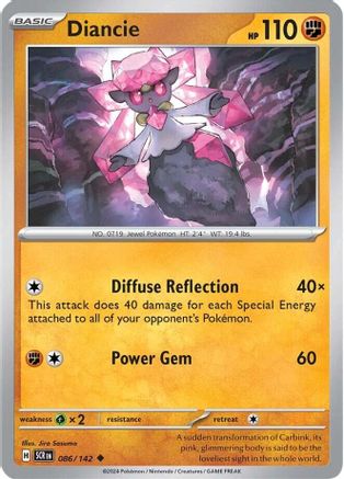 Diancie (86) Reverse Holofoil [SV: Stellar Crown] Pokemon Single Pokémon