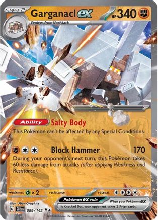 Garganacl ex (89) Holofoil [SV: Stellar Crown] Pokemon Single Pokémon