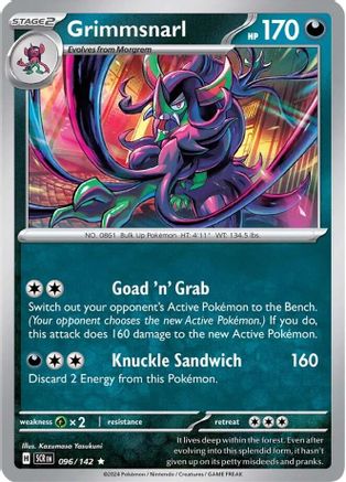 Grimmsnarl (96) Holofoil [SV: Stellar Crown] Pokemon Single Pokémon