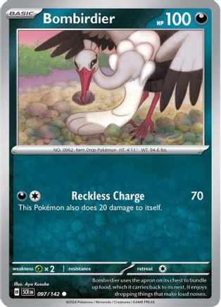 Bombirdier (97) Reverse Holofoil [SV: Stellar Crown] Pokemon Single Pokémon
