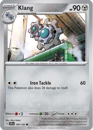 Klang (100) Reverse Holofoil [SV: Stellar Crown] Pokemon Single Pokémon
