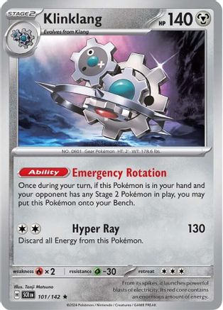 Klinklang (101) Reverse Holofoil [SV: Stellar Crown] Pokemon Single Pokémon
