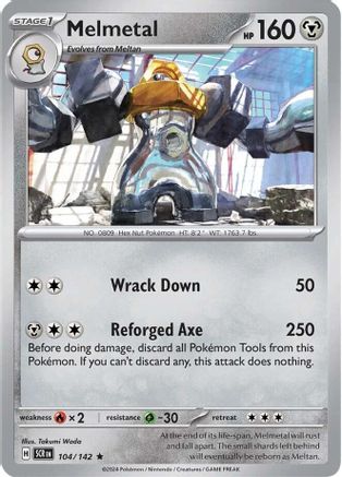 Melmetal (104) Reverse Holofoil [SV: Stellar Crown] Pokemon Single Pokémon