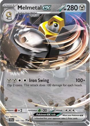 Melmetal ex (105) Holofoil [SV: Stellar Crown] Pokemon Single Pokémon